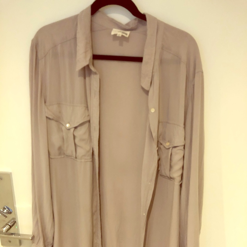 Aritzia long button up tunic